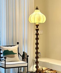 Đèn Sàn Gỗ Tự Nhiên Kiểu Pháp Cổ Điển | LEDTOT DS 71QP