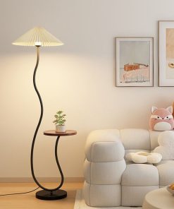 Đèn Sàn Kết Hợp Bàn Gỗ Trang Trí Tiện Lợi | LEDTOT DS 62MT