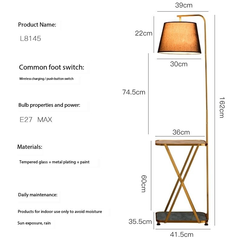 Đèn Sàn Tích Hợp Kệ Để Đồ Thông Minh | LEDTOT DS 78QZ - Ảnh 5