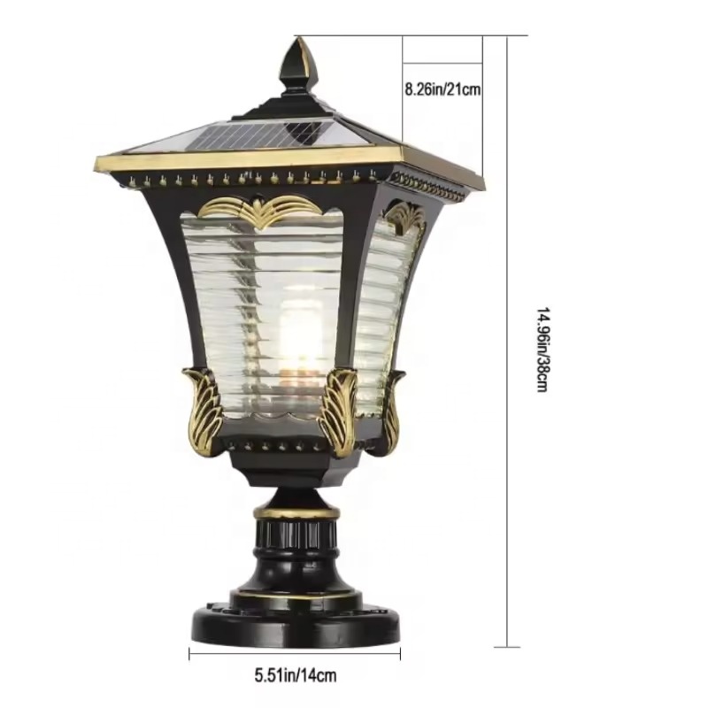 Đèn Trụ Cổng Cổ Điển Năng Lượng Mặt Trời | LEDTOT DTC K8ZL - Ảnh 5