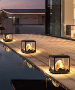 Đèn Trụ Cổng LED Năng Lượng Mặt Trời Hình Núi | LEDTOT DTC 63BD