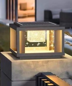 Đèn Trụ Cổng Năng Lượng Mặt Trời Dáng Vuông | LEDTOT DTC 9LMB