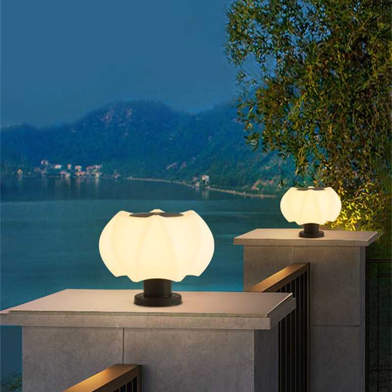 Đèn Trụ Cổng Năng Lượng Mặt Trời Hình Hoa Sen | LEDTOT DTC 91LM - Ảnh 3