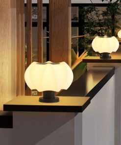 Đèn Trụ Cổng Năng Lượng Mặt Trời Hình Hoa Sen | LEDTOT DTC 91LM