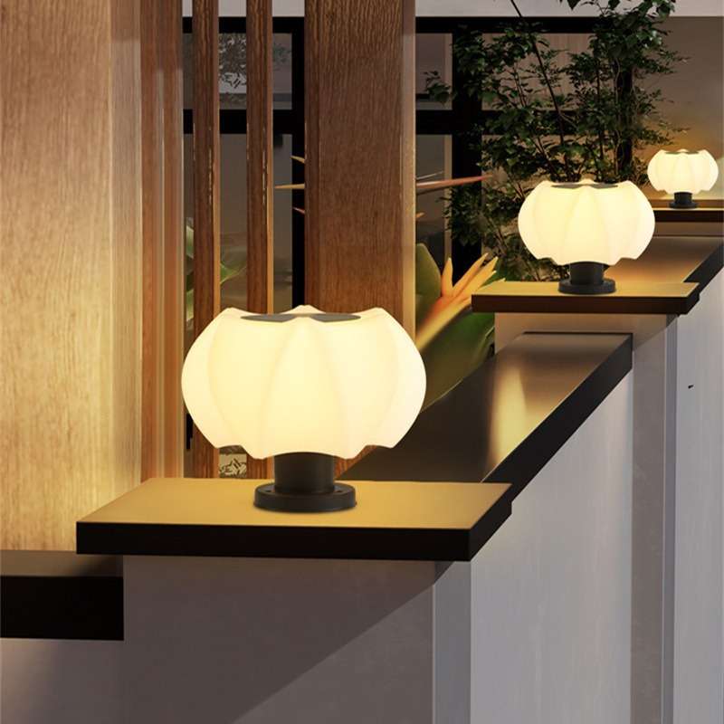 Đèn Trụ Cổng Năng Lượng Mặt Trời Hình Hoa Sen | LEDTOT DTC 91LM