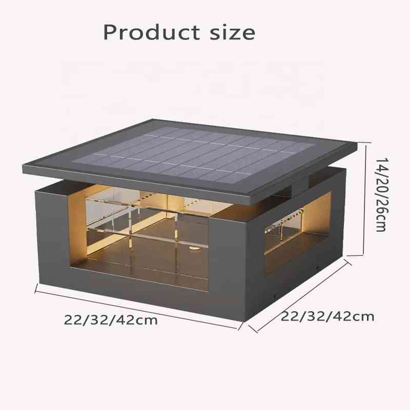 Đèn Trụ Cổng Năng Lượng Mặt Trời Kiểu Âu 12W | LEDTOT DTC Z8TP - Ảnh 5