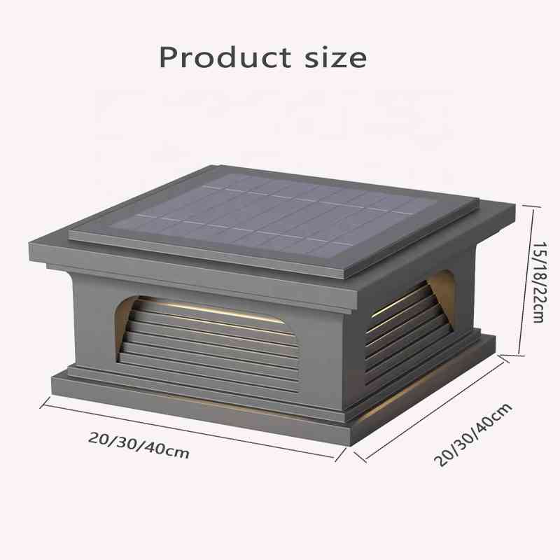 Đèn Trụ Cổng Năng Lượng Mặt Trời Kiểu Lạ Mắt | LEDTOT DTC V9KL - Ảnh 5