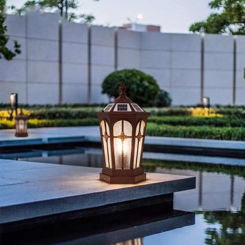 Đèn Trụ Cổng Năng Lượng Mặt Trời Kiểu Retro | LEDTOT DTC J7TX - Ảnh 4