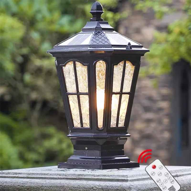 Đèn Trụ Cổng Năng Lượng Mặt Trời Kiểu Retro | LEDTOT DTC J7TX - Ảnh 3