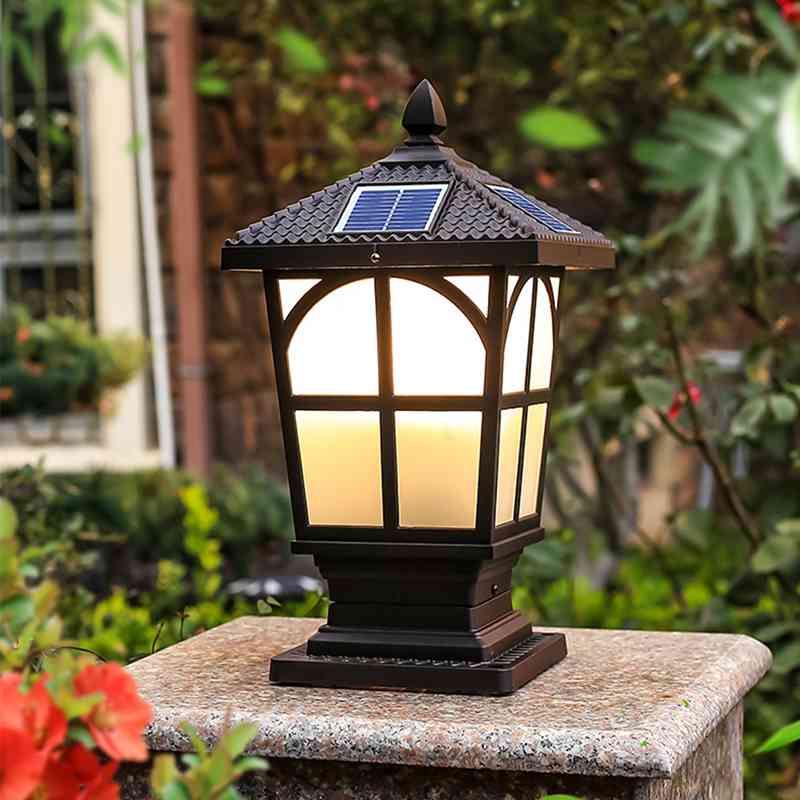 Đèn Trụ Cổng Sạc Năng Lượng Mặt Trời Cổ Điển | LEDTOT DTC 82MR - Ảnh 3