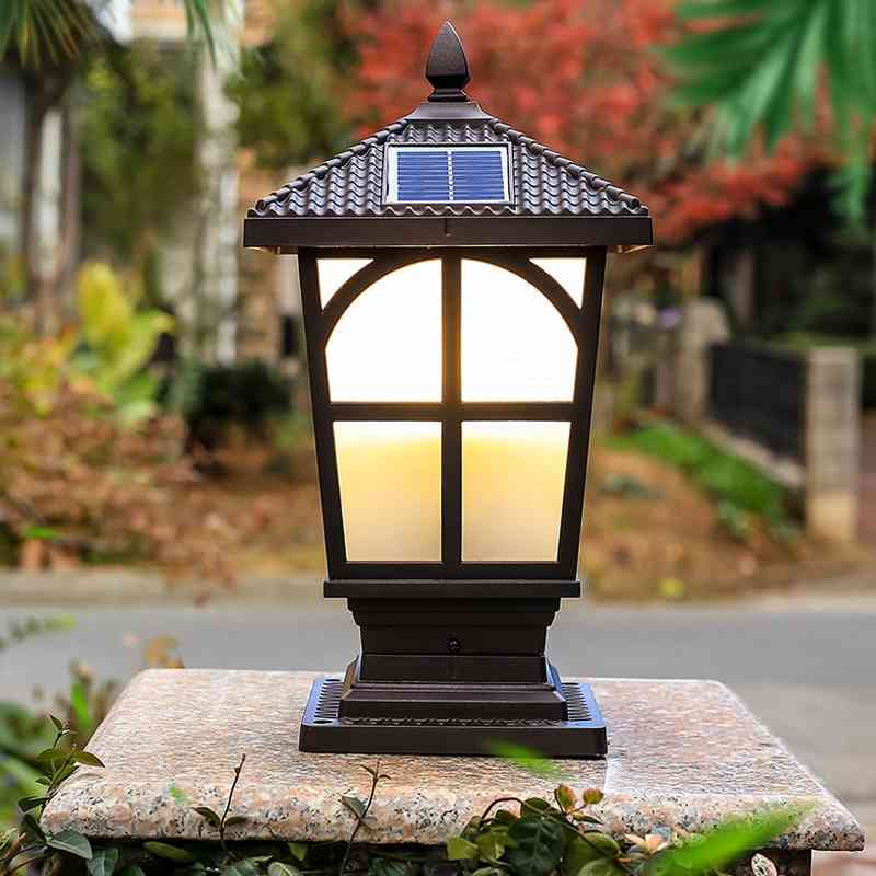 Đèn Trụ Cổng Sạc Năng Lượng Mặt Trời Cổ Điển | LEDTOT DTC 82MR - Ảnh 4