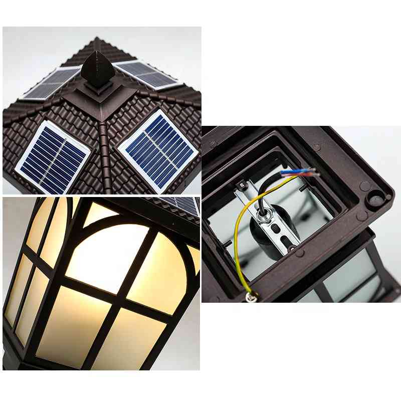 Đèn Trụ Cổng Sạc Năng Lượng Mặt Trời Cổ Điển | LEDTOT DTC 82MR - Ảnh 5